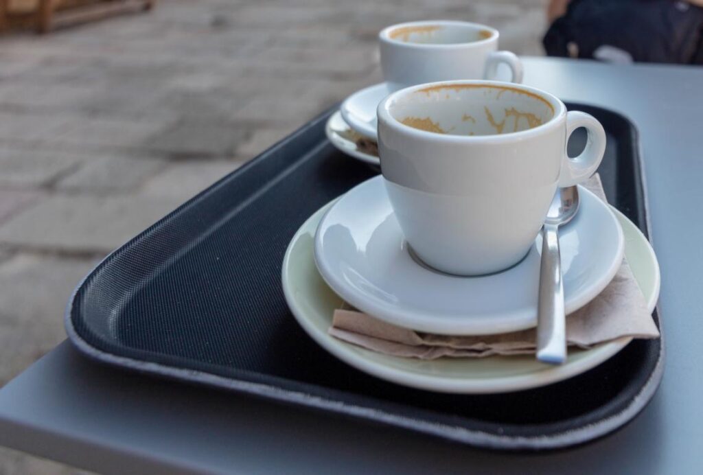 Order coffee in italy, pay for coffee in italy, finally caffè corretto, when do i drink which coffee. drink coffee in italy, coffee types in italy with frothed milk. Caffè espresso: classic and simple italian. Caffè Macchiato: Espresso with frothed milk. Cappuccino: the most famous Italian drink. double espresso with frothed milk. Latte Macchiato: single espresso with milk in a glass. Caffelatte: cappuccino without foam. Caffè Decaffeinato: decaffeinated coffee. Caffè Lungo, caffé doppio, Caffè Marocchino. Caffè Corretto: with a shot of alcohol - grappa, sambuca, brandy. 
On the travel photography blog of Claudio Salvati Photography.